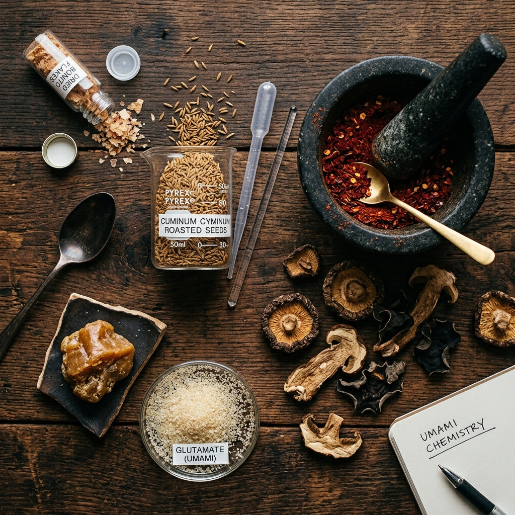 The Science of Umami: No Onion No Garlic Seasoning (50 characters)