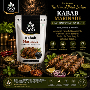 Kabab Marinade | No Onion No Garlic | Jain-Friendly | Authentic Indian Spices | Premium | 365 Spicery