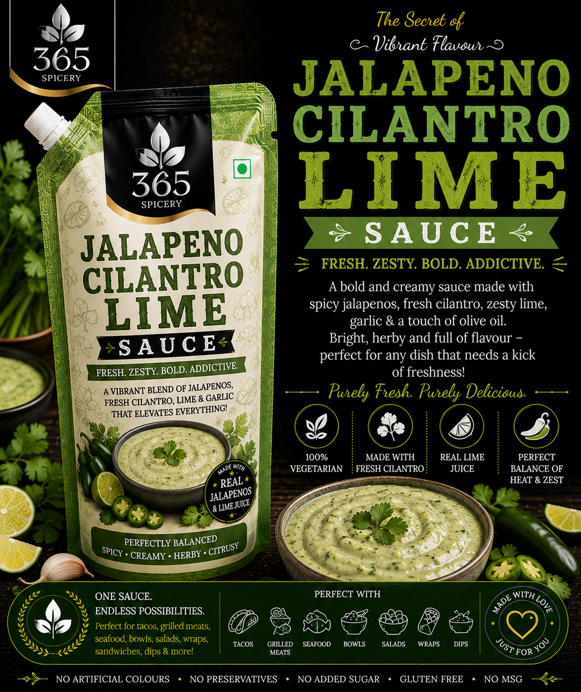 Jalapeno Cilantro Lime Sauce