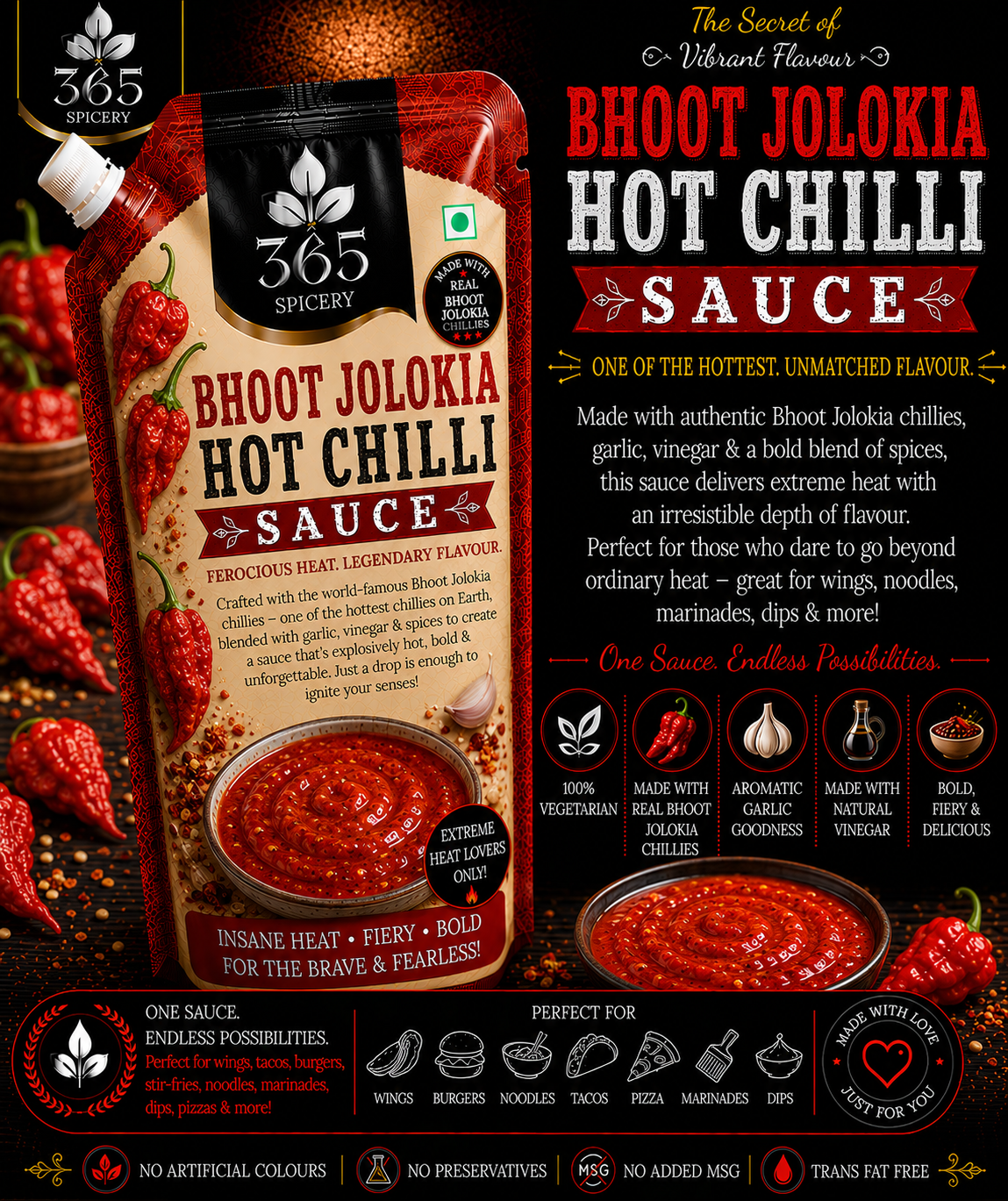 Bhoot Jolokia Hot Chilli Sauce