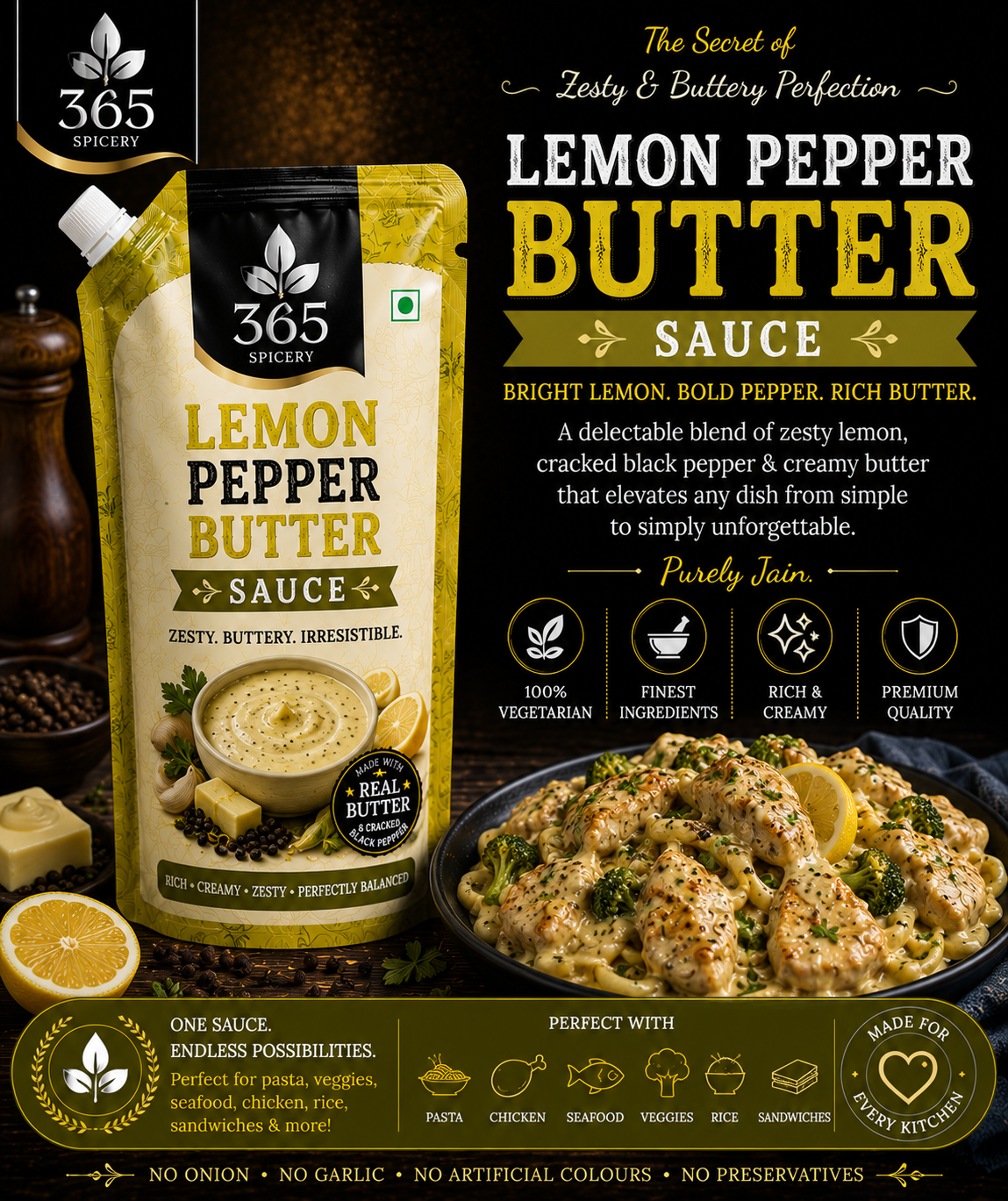 Lemon Pepper Butter Sauce