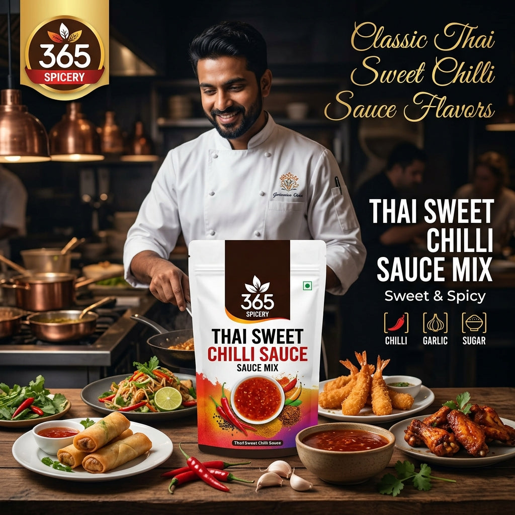 Thai Sweet Chilli Sauce Powder Mix | Jain-Friendly No Onion No Garlic | Premium Quality | No MSG | 365 Spicery