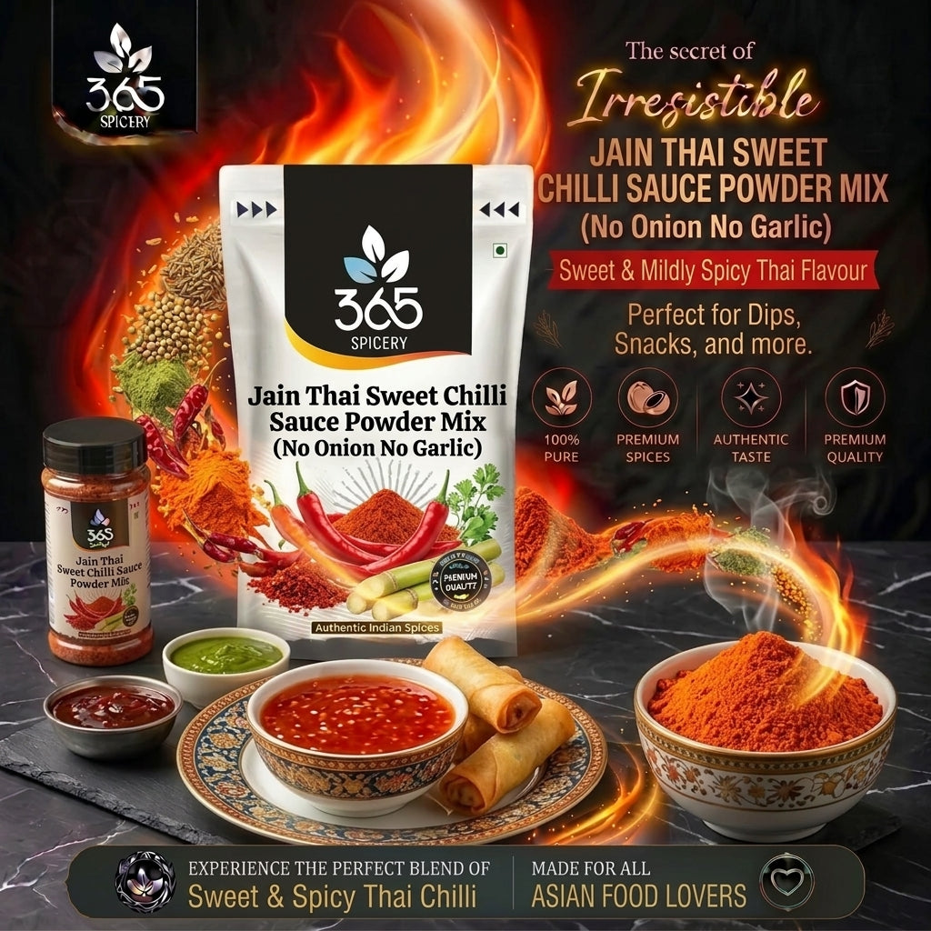 Jain Thai Sweet Chilli Sauce Powder Mix | No Onion No Garlic | Premium Quality | No MSG | 365 Spicery