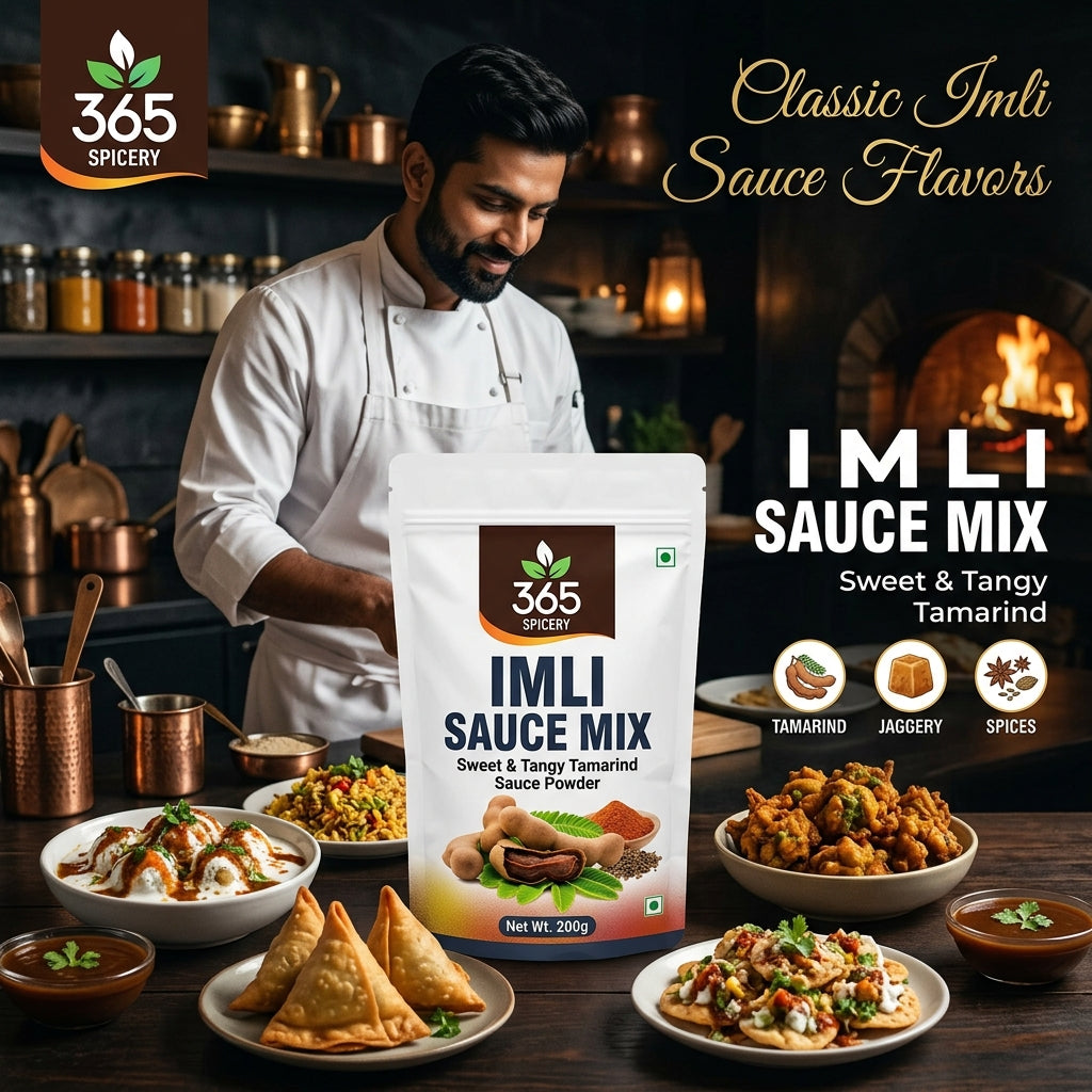Imli Sauce Powder Mix | Jain-Friendly No Onion No Garlic | Gluten-Free | No Artificial Colours | 365 Spicery