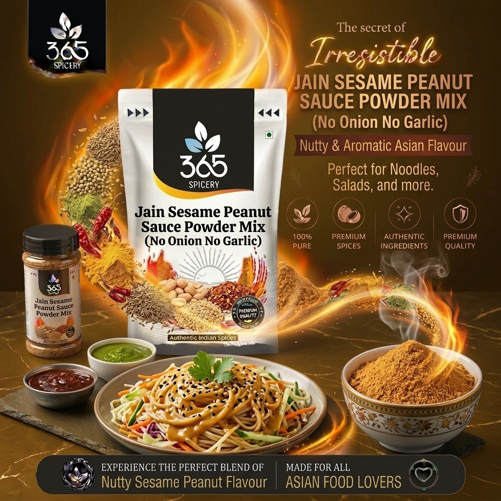 Jain Sesame Peanut Sauce Powder Mix | No Onion No Garlic | Natural Ingredients | Premium Quality | 365 Spicery