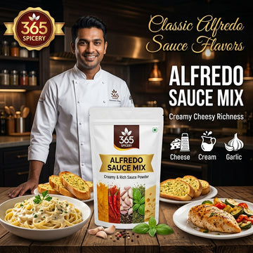 Jain Alfredo Sauce Powder Mix | No Onion No Garlic | Gluten-Free | No Artificial Flavours | 365 Spicery