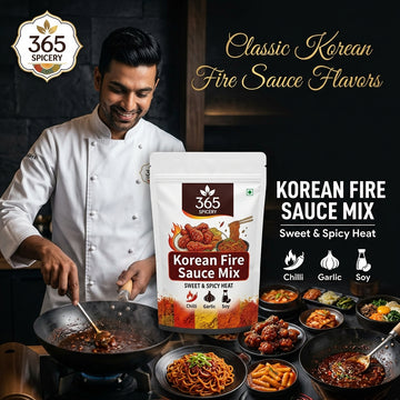 Jain Korean Fire Sauce Powder Mix | No Onion No Garlic | No Artificial Flavours | Made in India | 365 Spicery