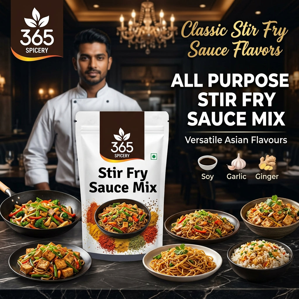 All Purpose Stir Fry Sauce Powder Mix | Jain-Friendly No Onion No Garlic | Gluten-Free | Premium Quality | 365 Spicery