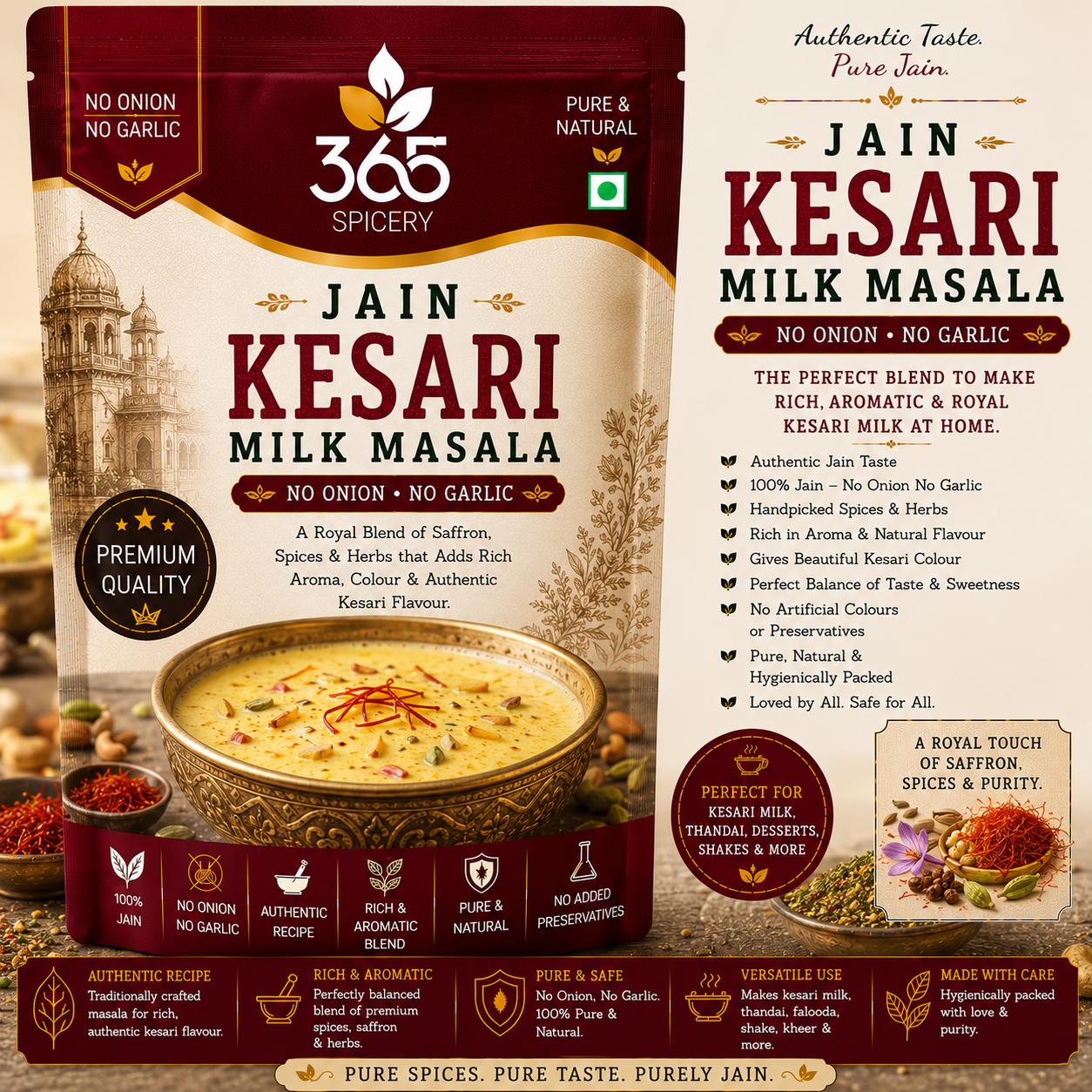 Jain Kesari Milk Masala