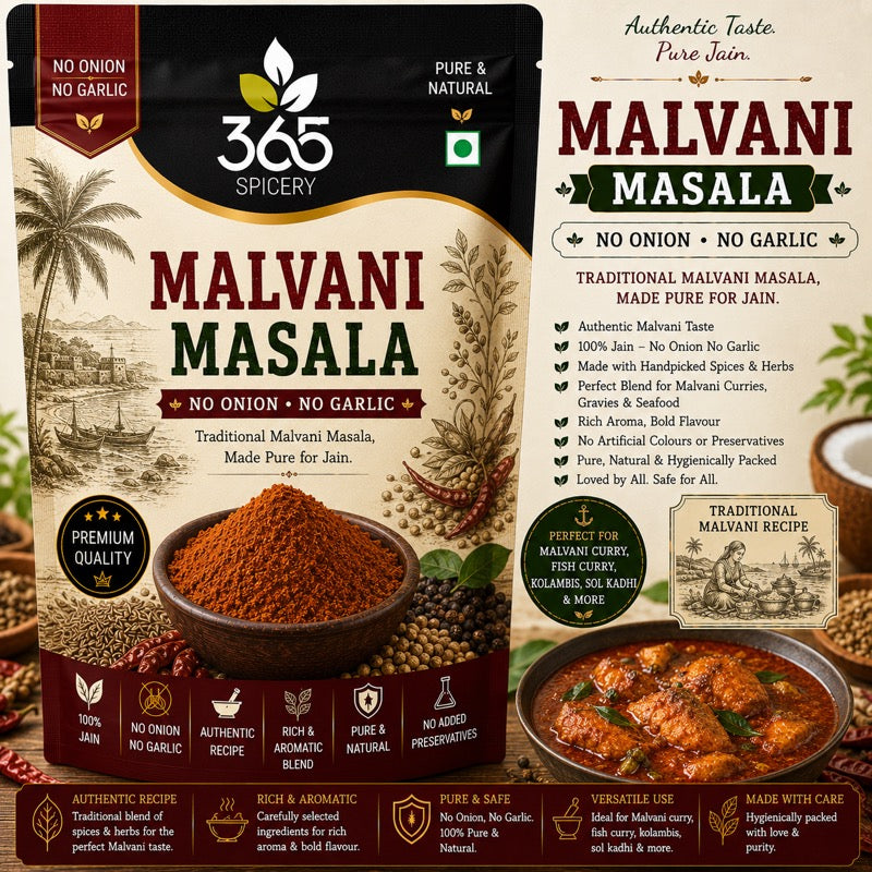 Malvani Masala | Coastal Konkan Spice Blend | Premium Quality | No Artificial Colours | 365 Spicery