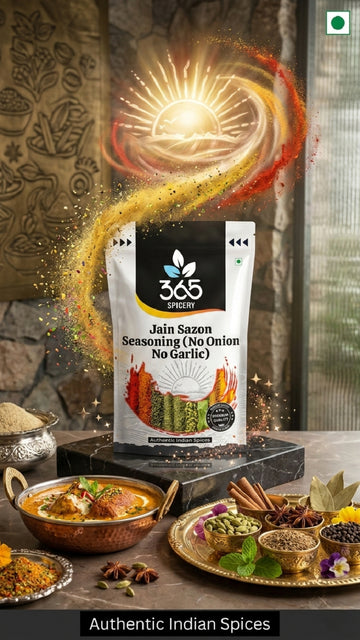 Jain Sazon Seasoning | No Onion No Garlic | Jain-Friendly | No Artificial Colours | For Fries & Grills | 365 Spicery