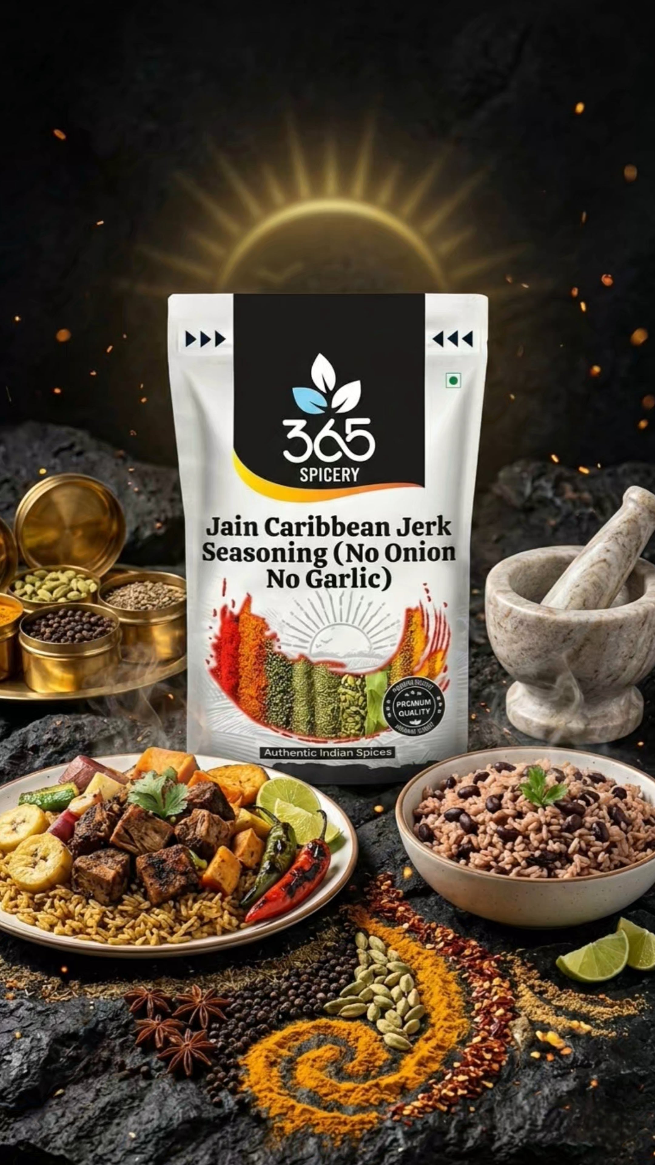 Jain Caribbean Jerk Seasoning (No Onion No Garlic)