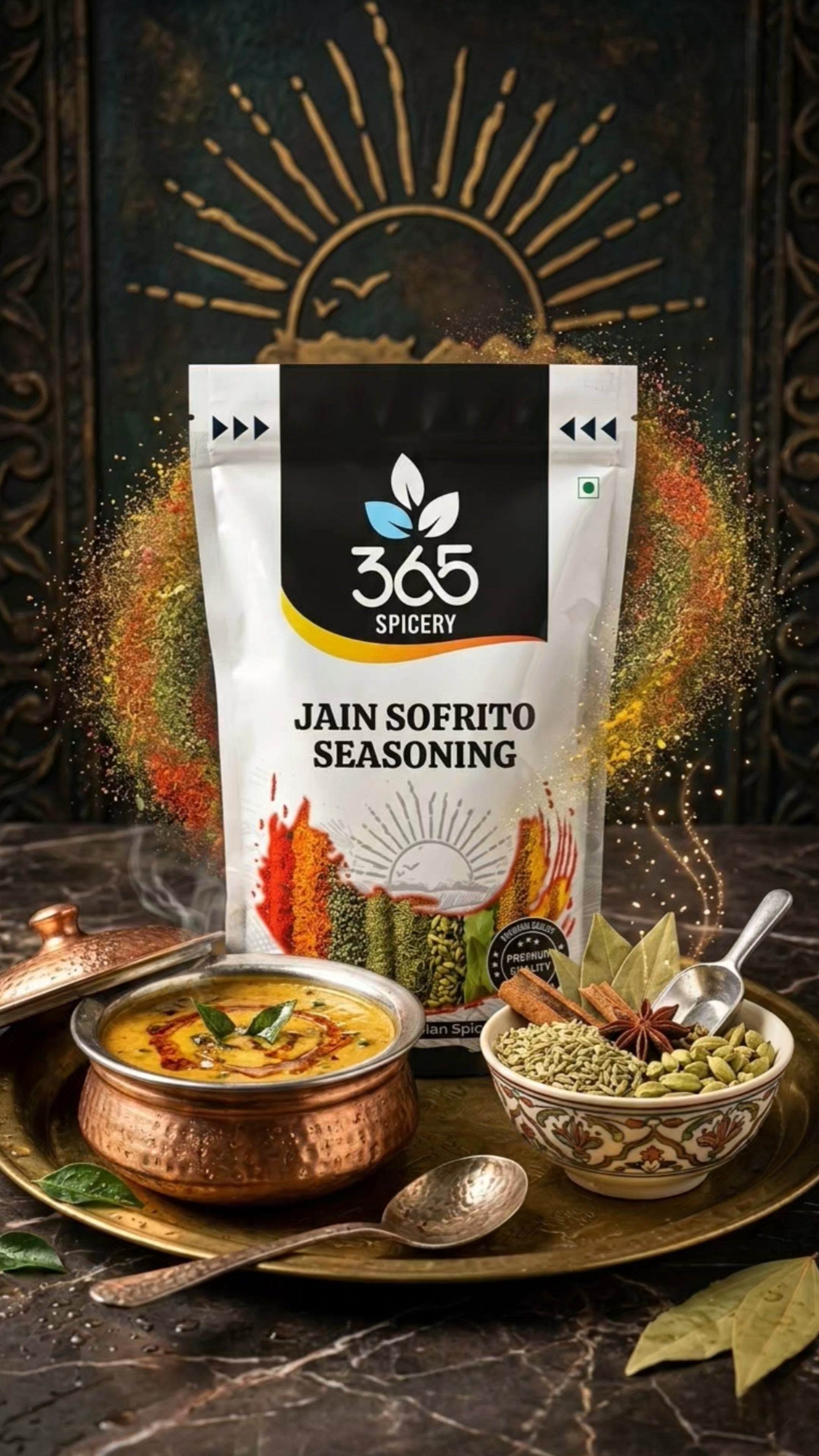 JAIN SOFRITO SEASONING | No Onion No Garlic | Jain-Friendly | No MSG | Authentic Latin Base Blend | 365 Spicery