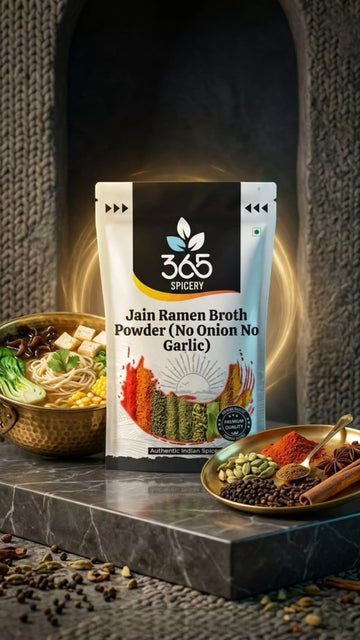 Jain Ramen Broth Powder | No Onion No Garlic | Jain-Friendly | Vegan | Authentic Umami Flavor | 365 Spicery