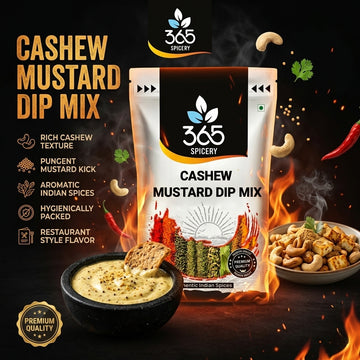 CASHEW MUSTARD DIP MIX | Creamy Nutty Seasoning | No Artificial Flavours | Gluten-Free | Premium Quality | 365 Spicery