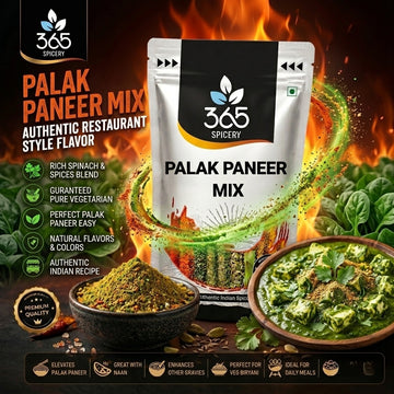 Palak Paneer Mix | Fresh Spinach Curry Spice Blend | Natural Ingredients | No MSG | Made in India | 365 Spicery