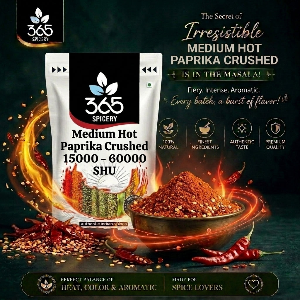 Medium Hot Paprika Crushed 15000 - 20000 SHU — 365 Spicery