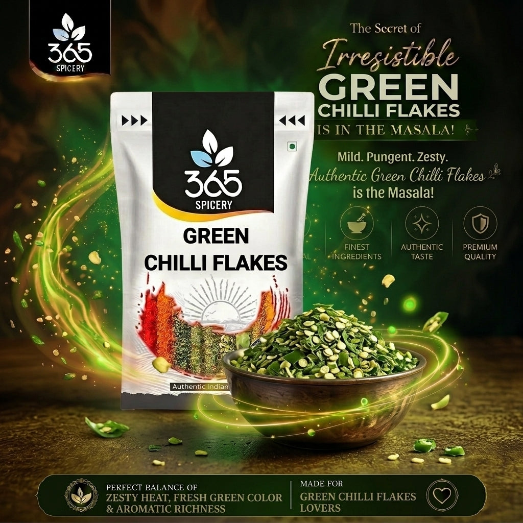 GREEN CHILLI FLAKES — 365 Spicery