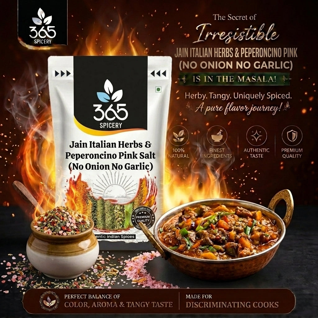Jain Italian Herbs & Peperoncino Pink Salt (No Onion No Garlic) — 365 Spicery