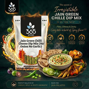 JAIN GREEN CHILLI CHEESE DIP MIX (No Onion No Garlic) — 365 Spicery