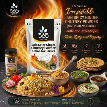 Jain Spicy Ginger Chutney Powder (No Onion No Garlic) — 365 Spicery