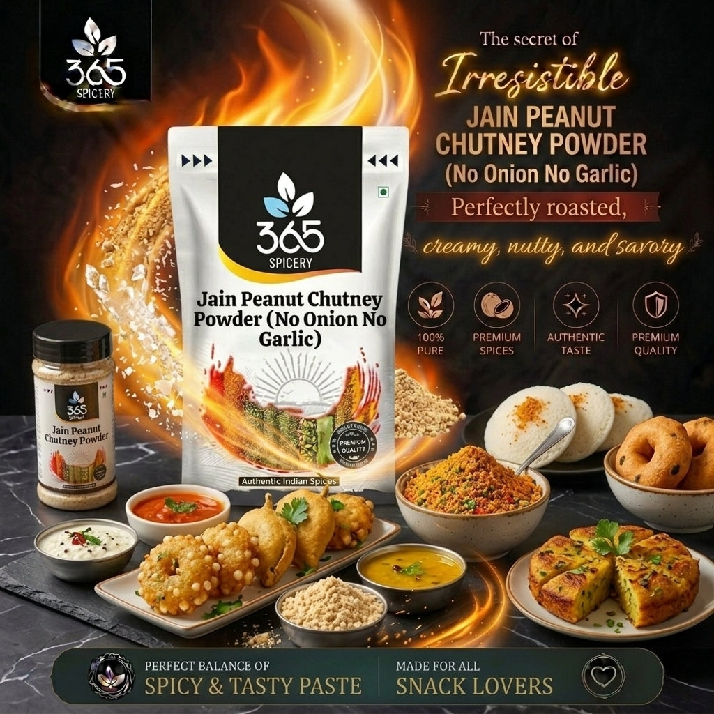Jain Chana Peanut Chutney Powder (No Onion No Garlic) — 365 Spicery