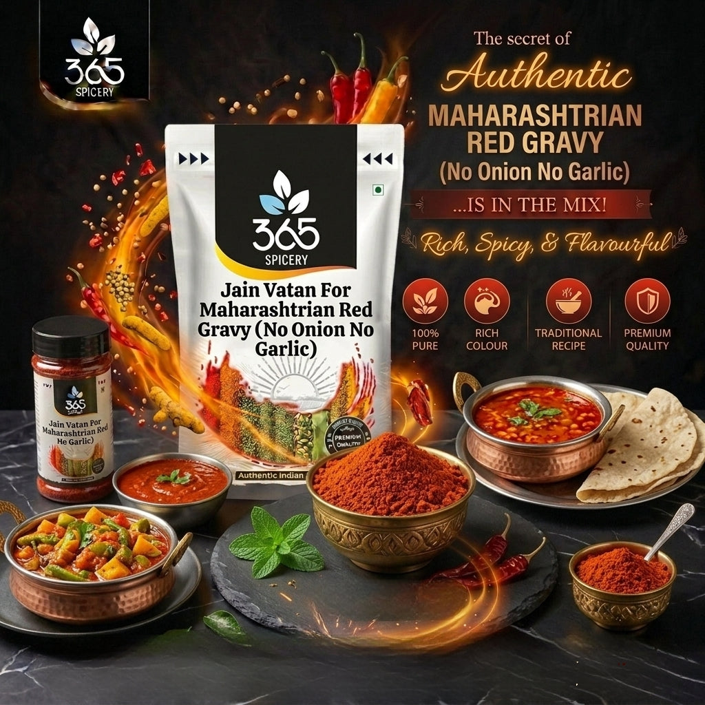 Jain Vatan For Maharashtrian Red Gravy (No Onion No Garlic) — 365 Spicery