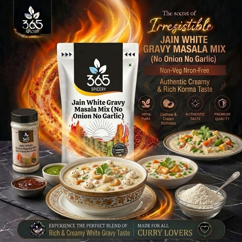 Jain White Gravy Masala Mix (No Onion No Garlic) — 365 Spicery