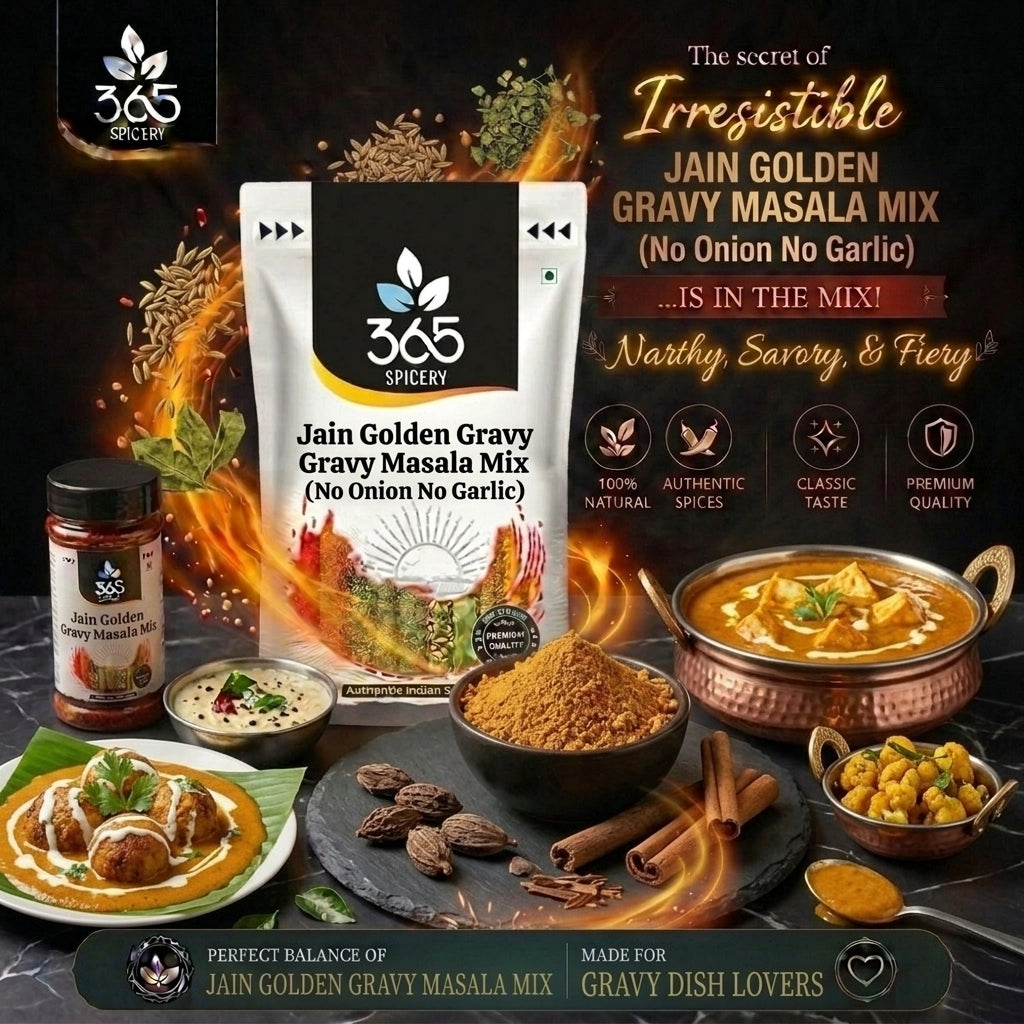 Jain Golden Gravy Masala Mix (No Onion No Garlic) — 365 Spicery