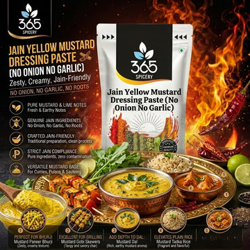 JAIN YELLOW MUSTARD DRESSING PASTE (No Onion No Garlic) — 365 Spicery