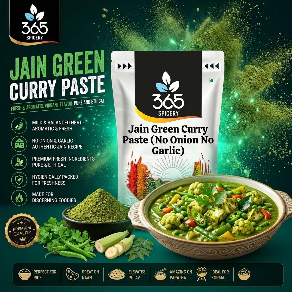 JAIN GREEN CURRY PASTE (No Onion No Garlic) — 365 Spicery