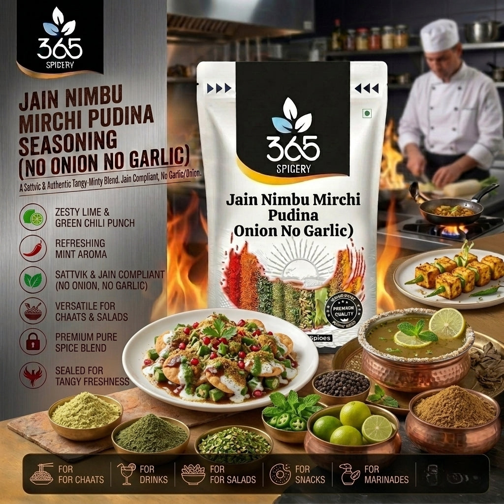 Jain Nimbu Mirchi Pudina Seasoning (No Onion No Garlic) — 365 Spicery