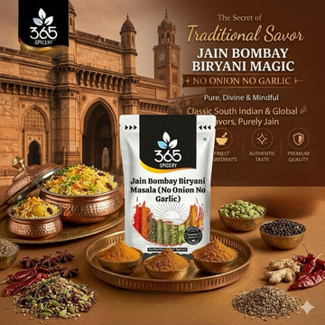Jain Bombay Biryani Masala | No Onion No Garlic | Jain-Friendly | Classic Street Style Blend | 365 Spicery