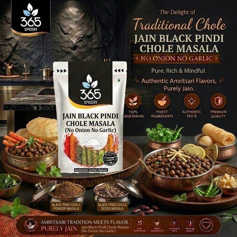 Jain Black Pindi Chole Masala (No Onion No Garlic)