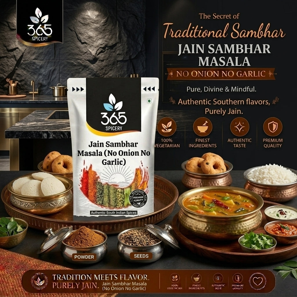 Jain Sambhar Masala (No Onion No Garlic) — 365 Spicery