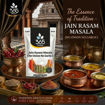 Jain Rasam Masala | No Onion No Garlic | Jain-Friendly | Tangy Soup Spice Seasoning | 365 Spicery