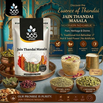 Jain Thandai Masala | No Onion No Garlic | Jain-Friendly | Traditional Nutty Spice Mix | 365 Spicery