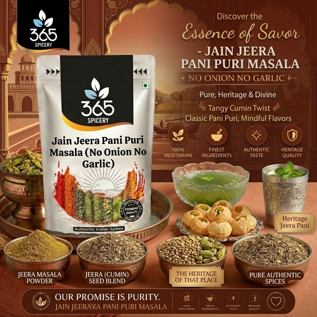 Jain Jeera Pani Puri Masala (No Onion No Garlic) — 365 Spicery