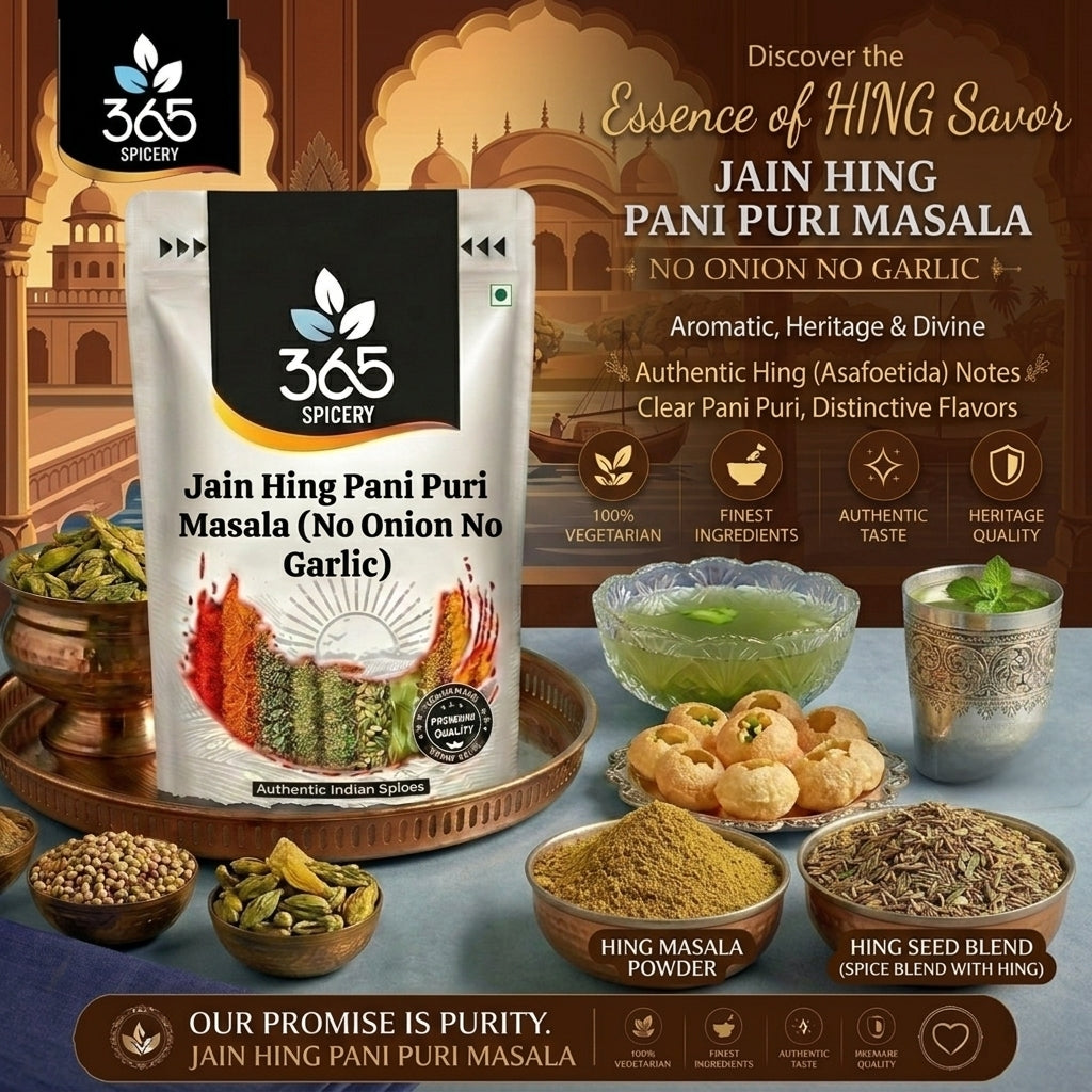 Jain Hing Pani Puri Masala (No Onion No Garlic) — 365 Spicery