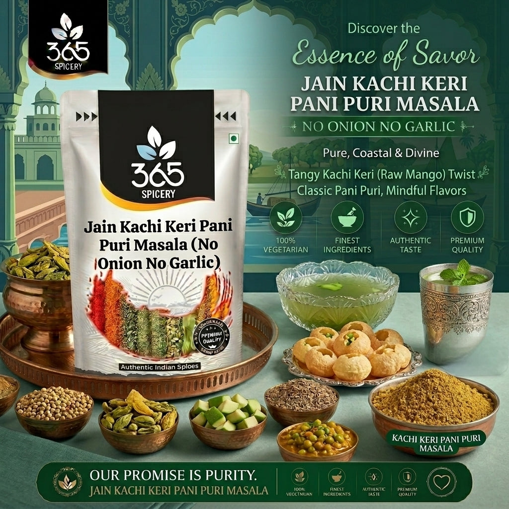 Jain Kachi Keri Pani Puri Masala (No Onion No Garlic) — 365 Spicery
