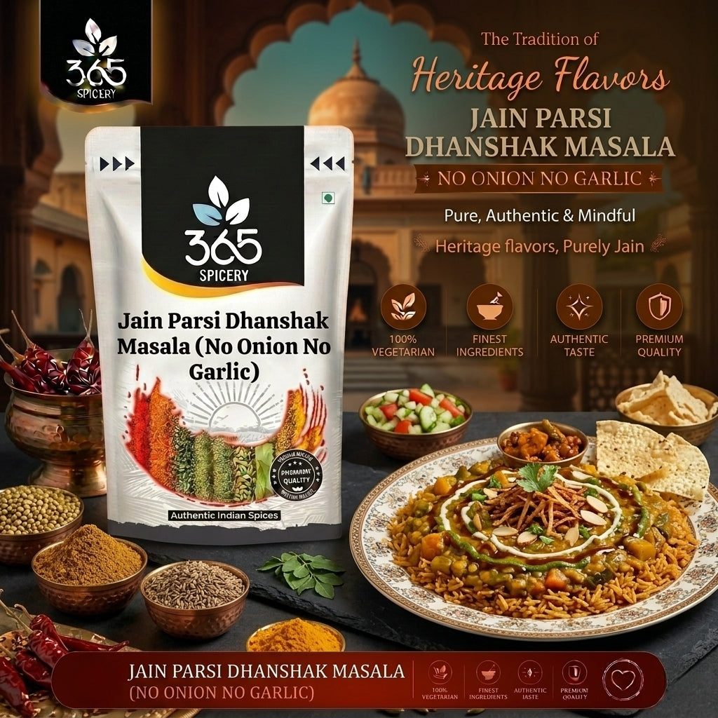 Jain Parsi Dhanshak Masala (No Onion No Garlic) — 365 Spicery