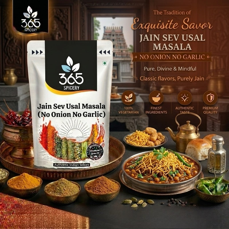 Jain Sev Usal Masala | No Onion No Garlic | Jain-Friendly | Authentic Street Food Taste | 365 Spicery