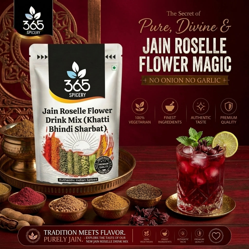 Jain Roselle Flower Drink Mix (Khatti Bhindi Sharbat) — 365 Spicery