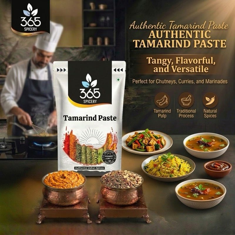 TAMARIND PASTE | Authentic Sour Tang | Natural Ingredients | Gluten-Free | Restaurant Quality | 365 Spicery