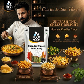 Cheese Popcorn Mix | Classic Savoury Snack Sprinkle | Gluten-Free | No MSG | Made in India | 365 Spicery