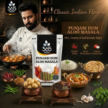 Punjabi Dum Aloo Masala | Rich Potato Curry Blend | Vegan | No Artificial Colours | 365 Spicery