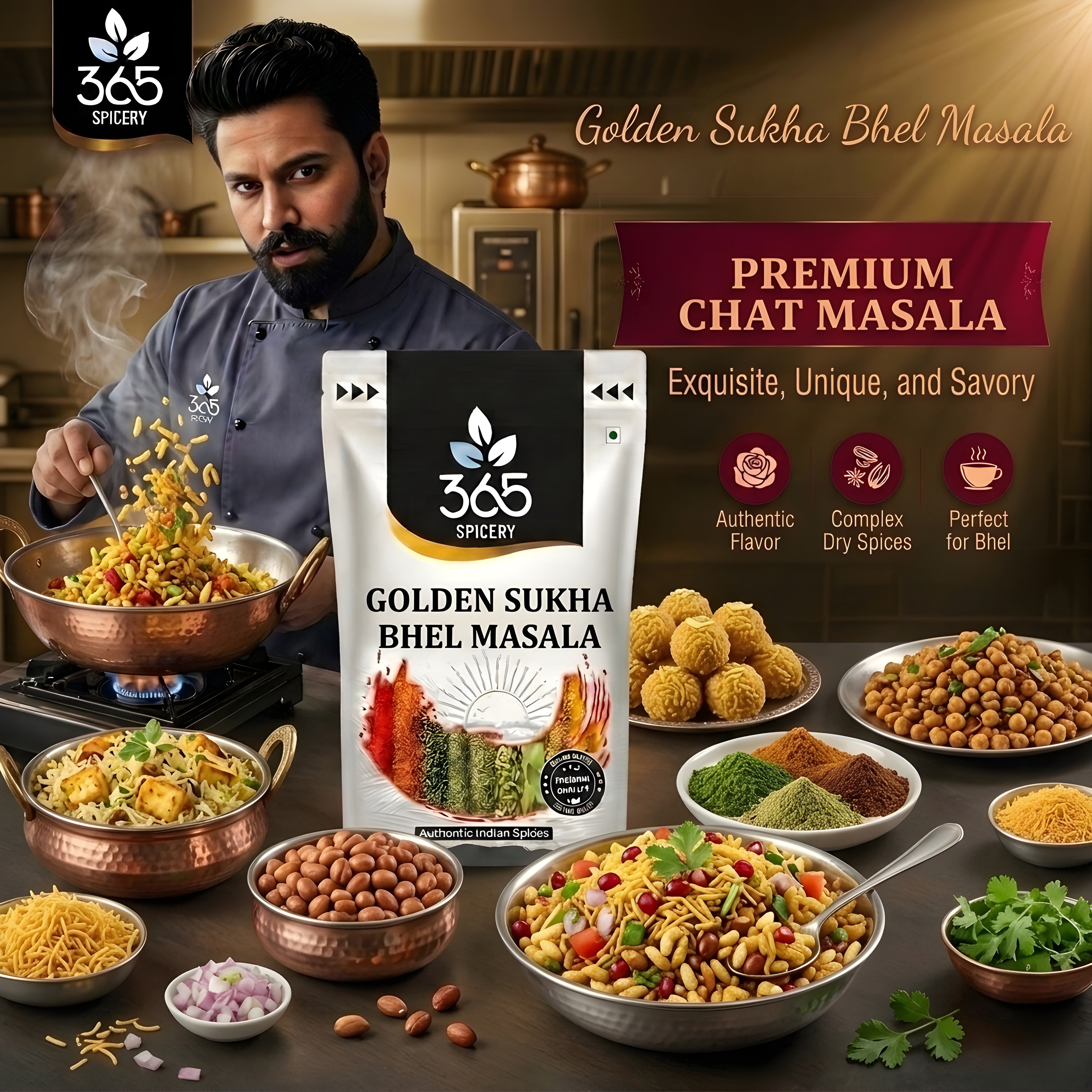 Golden Sukha bhel masala