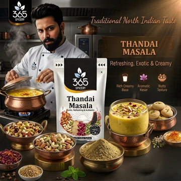 Thandai Masala | Traditional Nutty Festive Milk Blend | Natural Ingredients | No Artificial Flavours | 365 Spicery