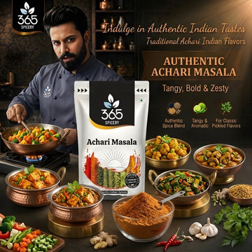 Achari Masala | Tangy Pickled Style Curry Spice Blend | Vegan | No Artificial Flavours | Made in India | 365 Spicery