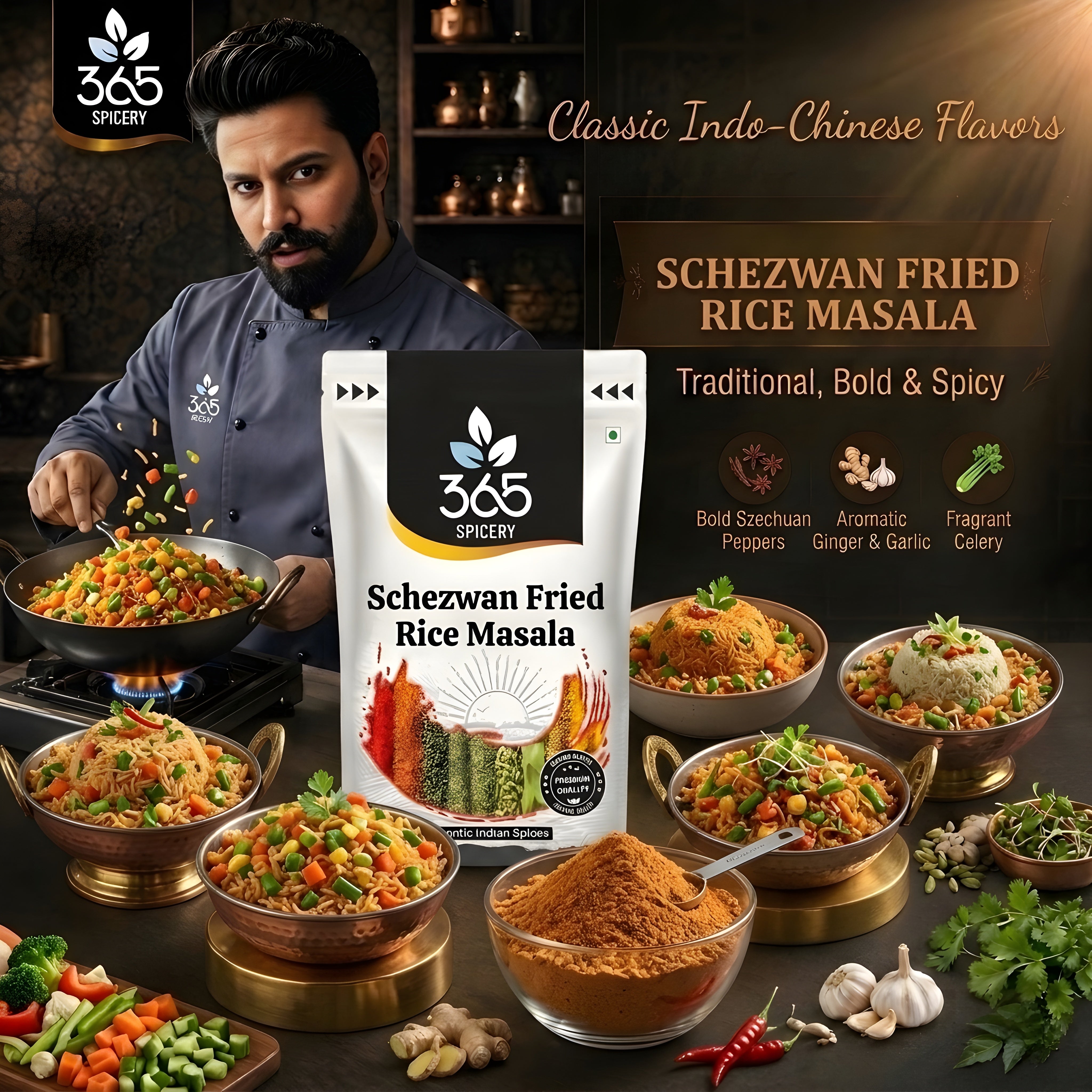 Schezwan Fried Rice Masala